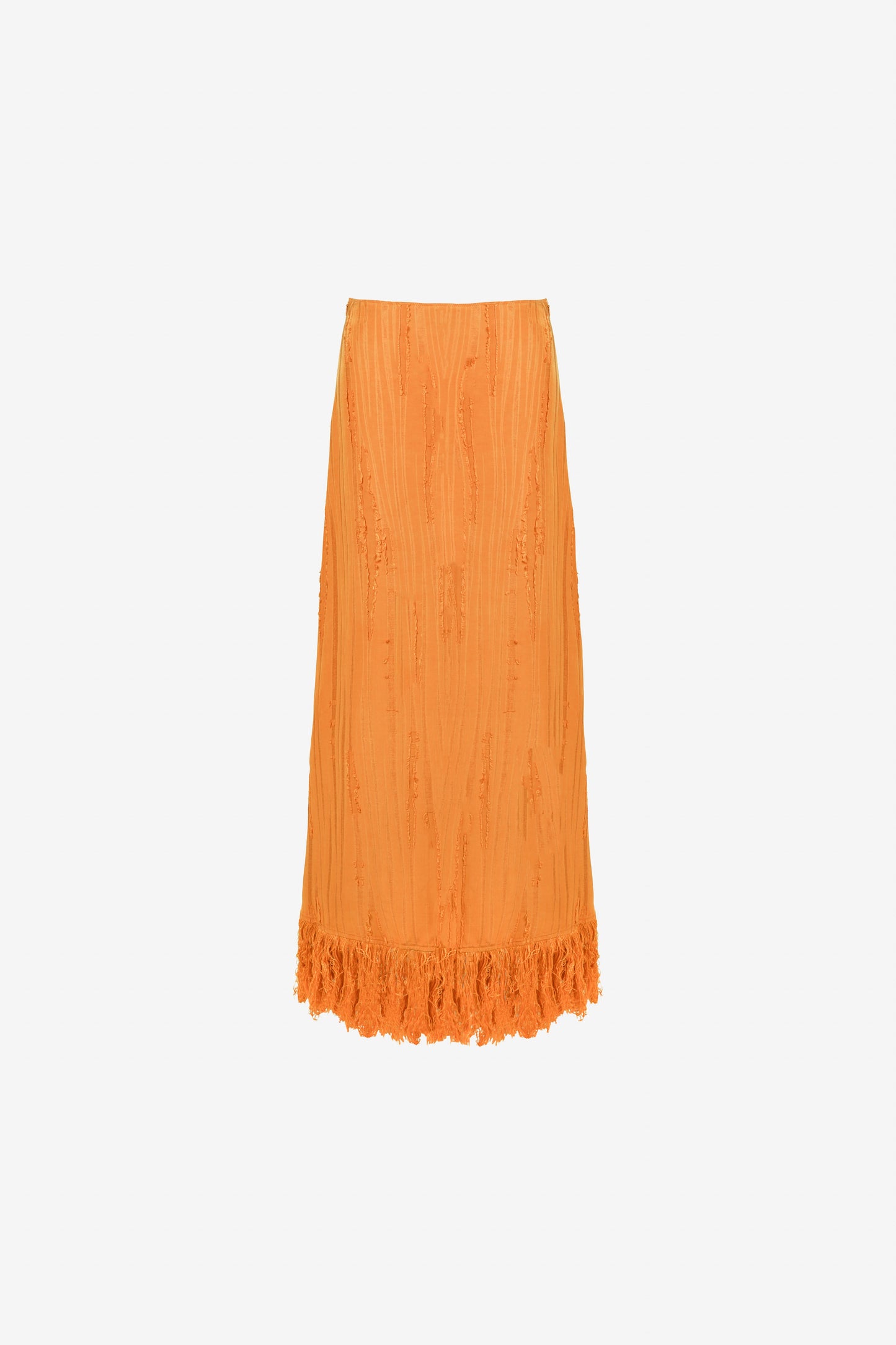 Lennie Fringe Skirt — Orange