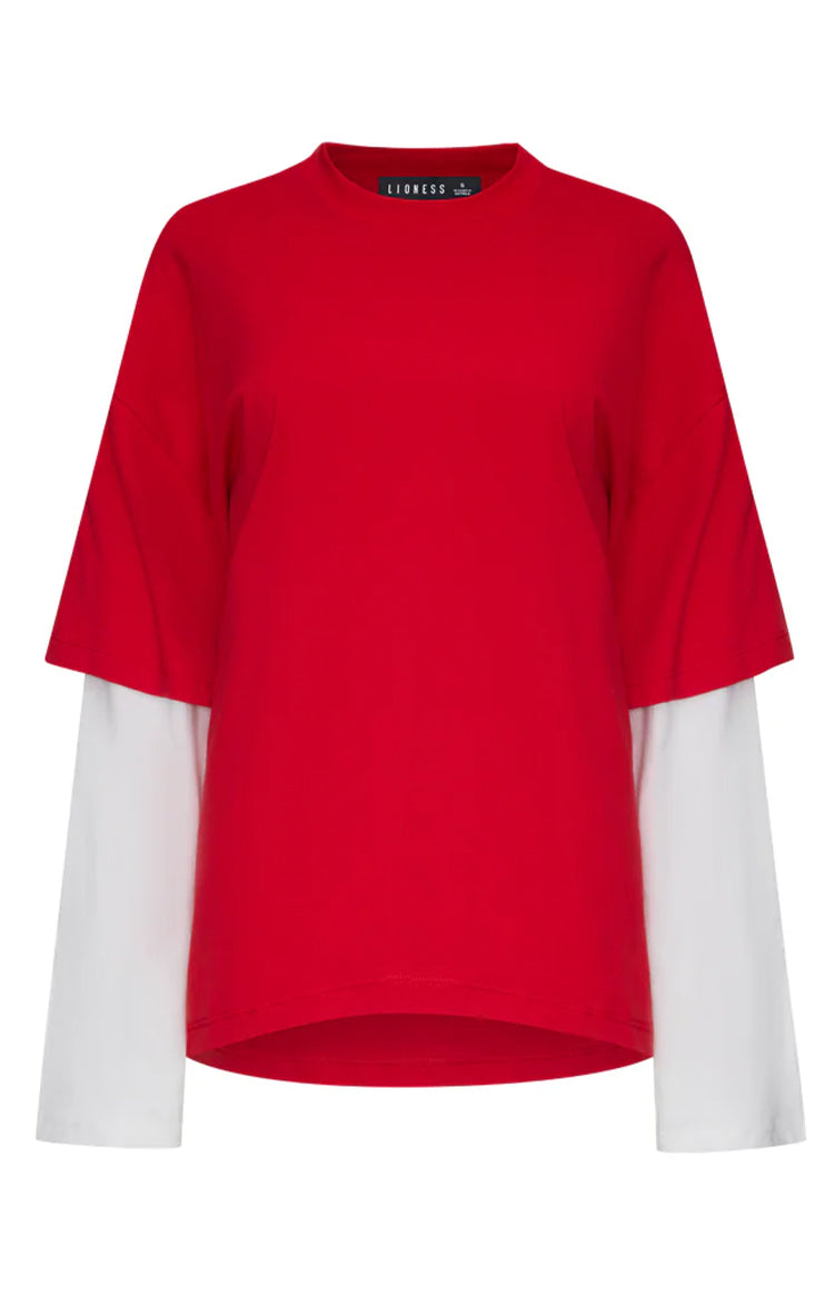 Lioness Bottega Crimson Layered Shirt