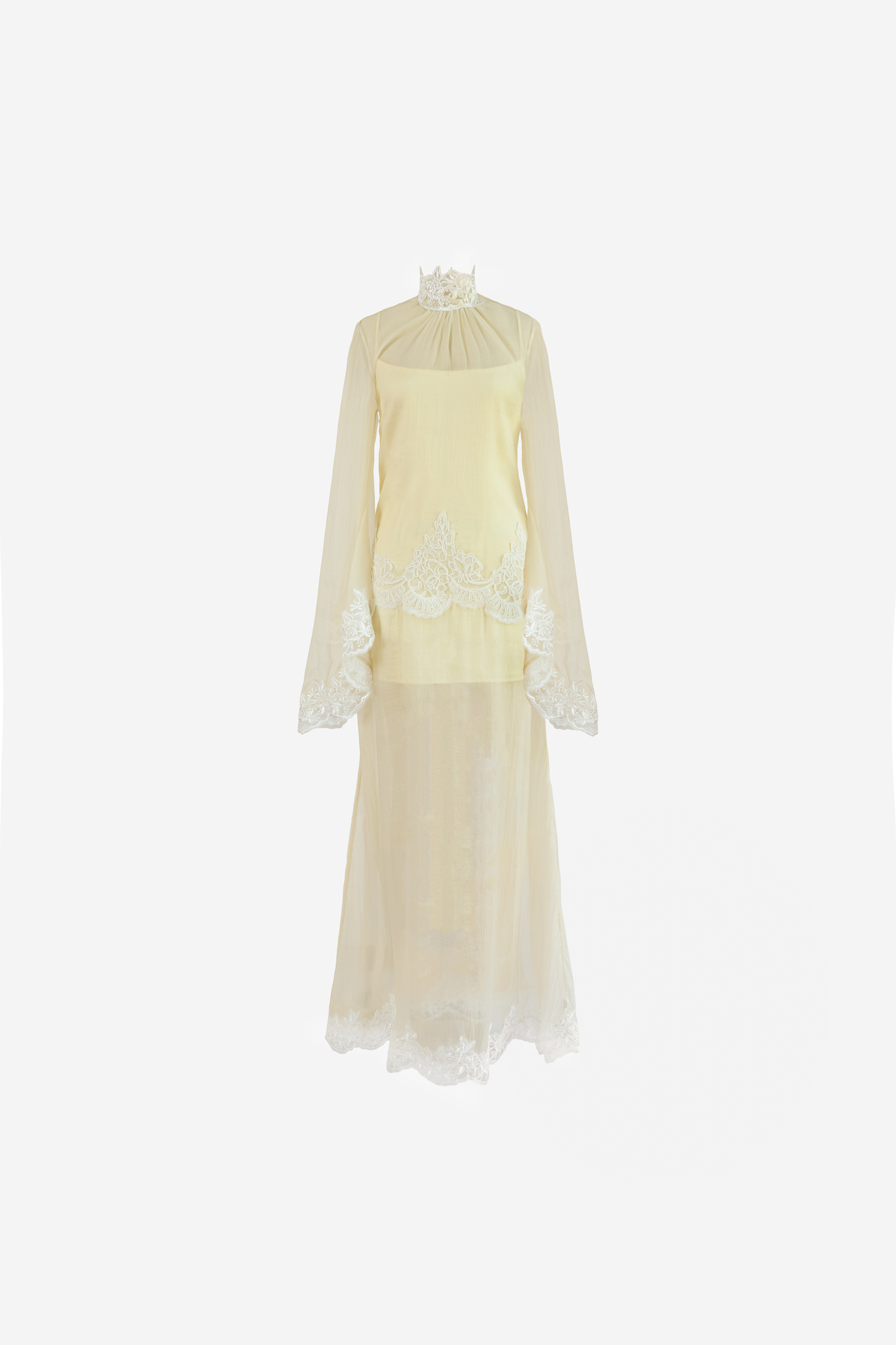 Liz Organza Dress — Pastel Yellow