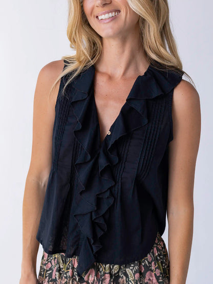 My Favorite Sleeveless Cotton Top - Black