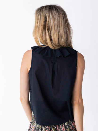My Favorite Sleeveless Cotton Top - Black