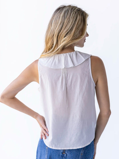 My Favorite Sleeveless Cotton Top - White