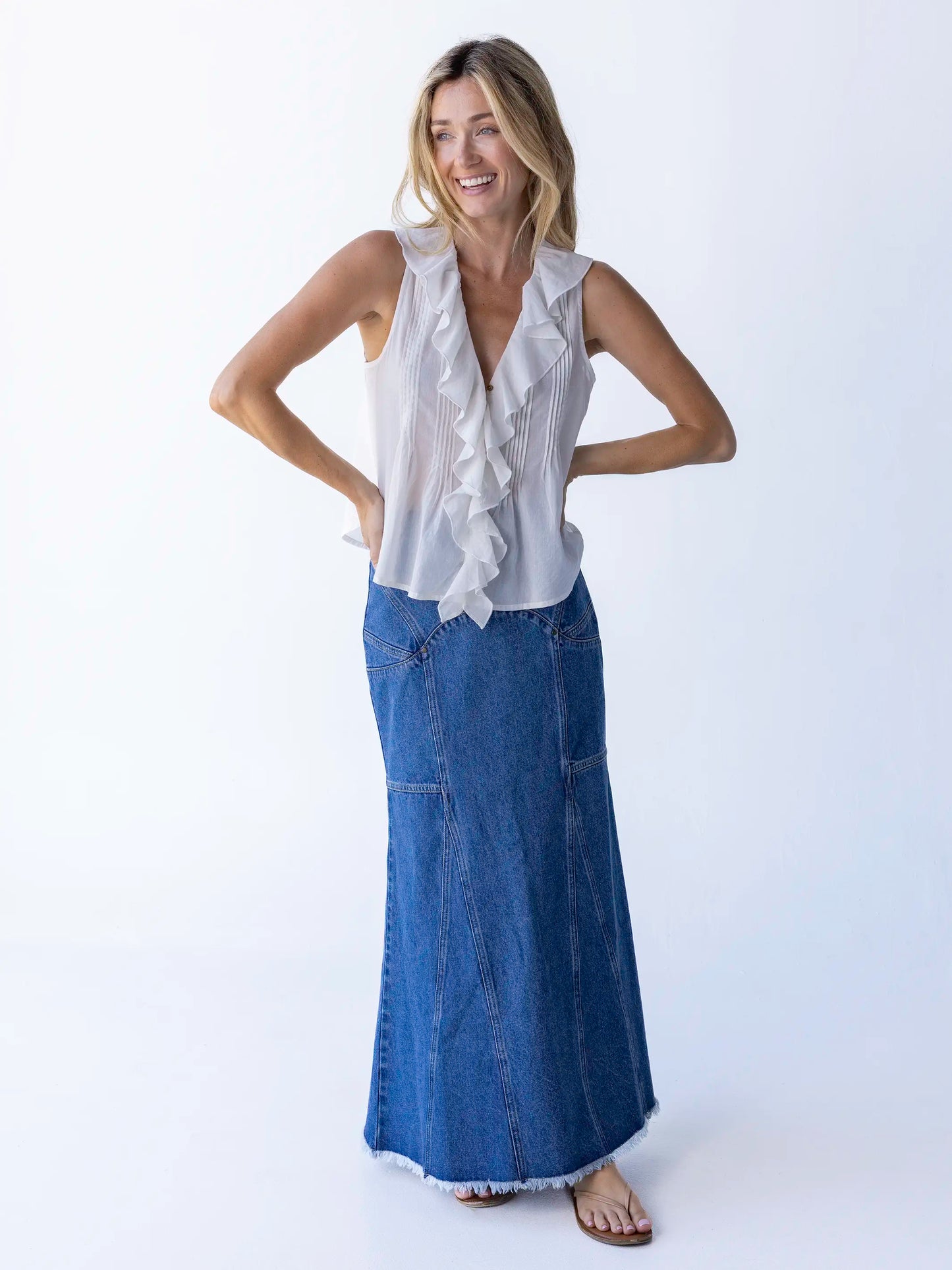 My Favorite Sleeveless Cotton Top - White