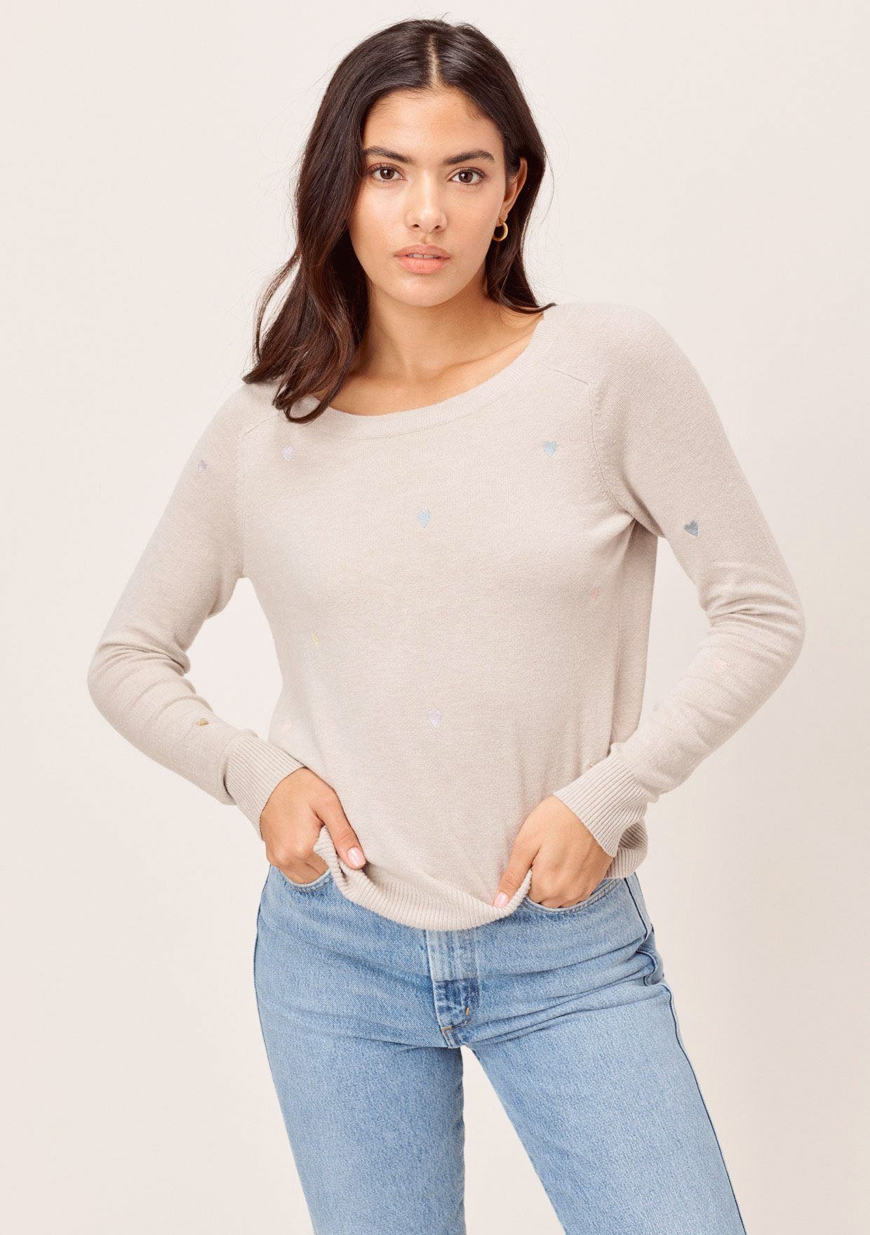 Heart Eyes Embroidered Sweater