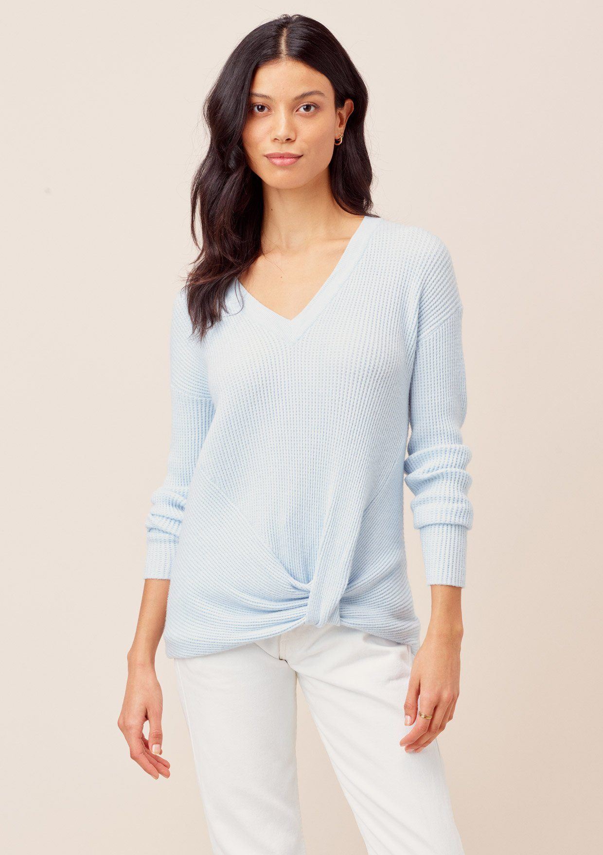 Carrie Knot Front V-Neck Pullover