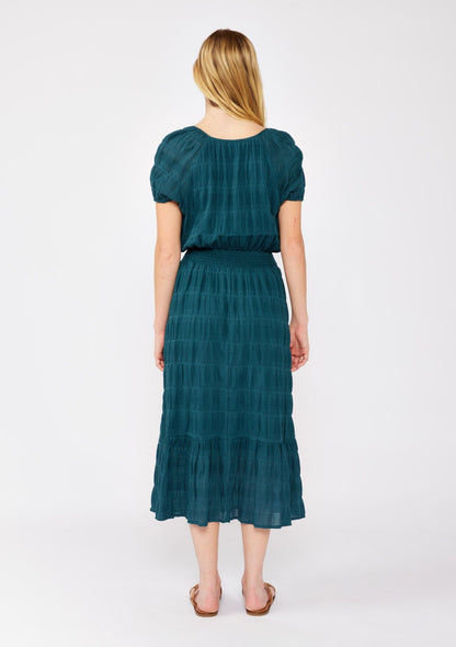 Midnight Teal Midi Dress