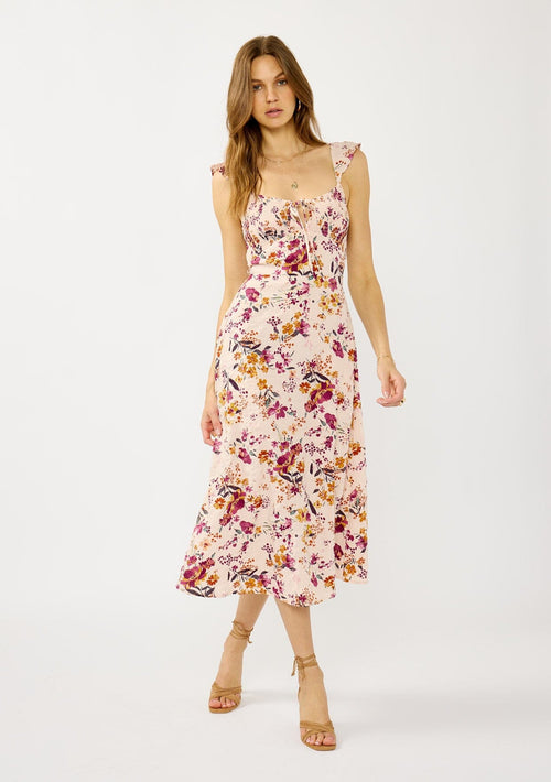 Dusty Blooms Midi Dress