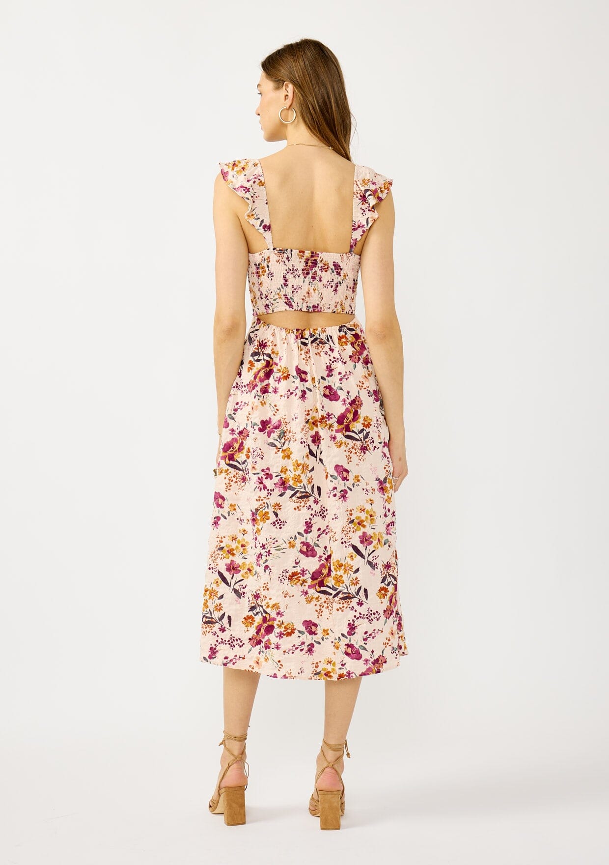 Dusty Blooms Midi Dress