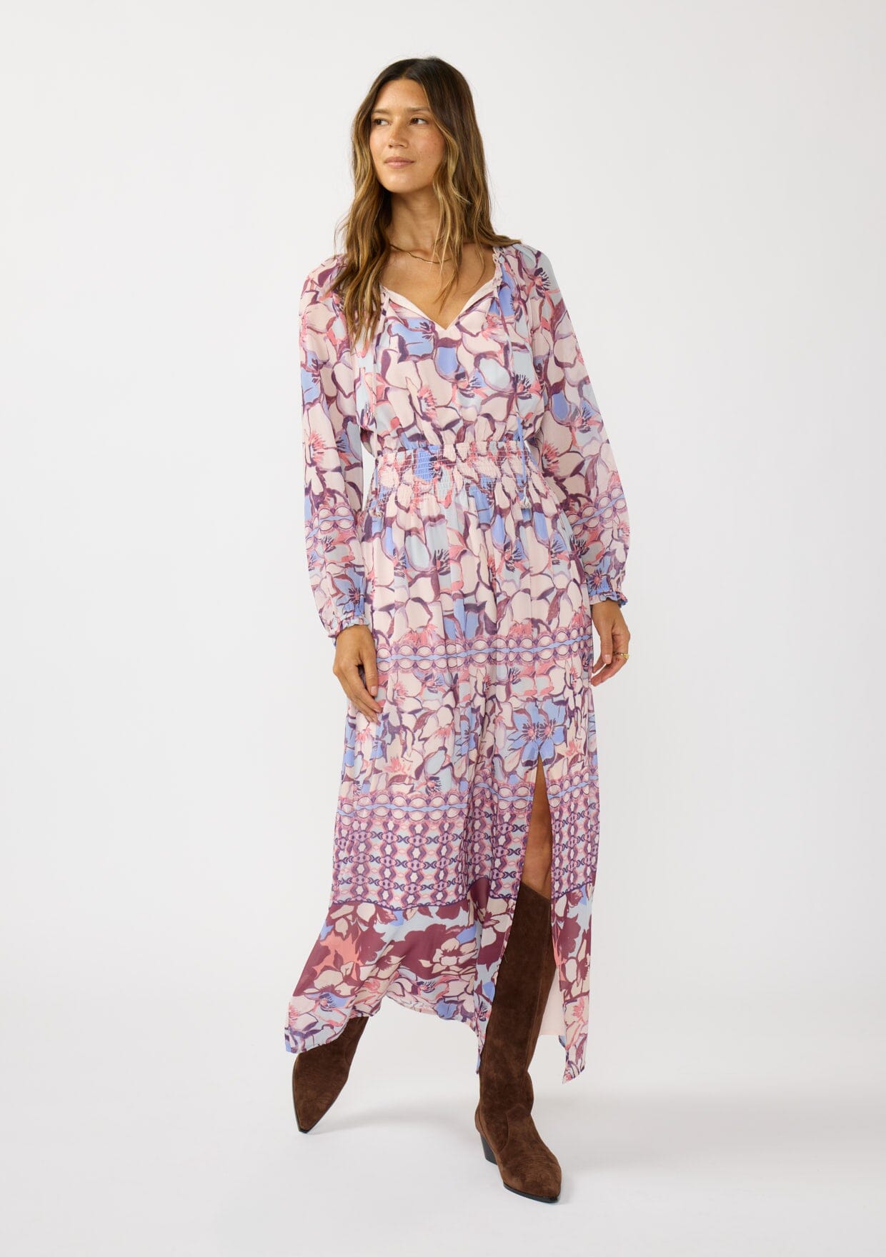 Wisteria Floral Maxi Dress
