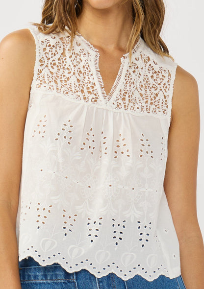 Josie Eyelet Tank Top