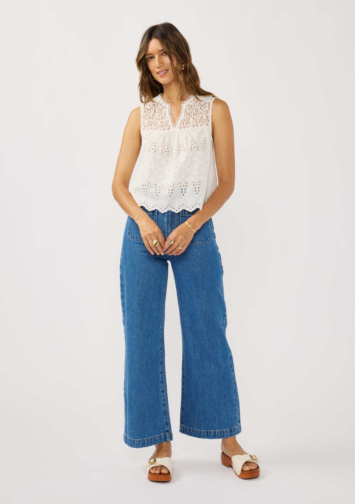 Josie Eyelet Tank Top