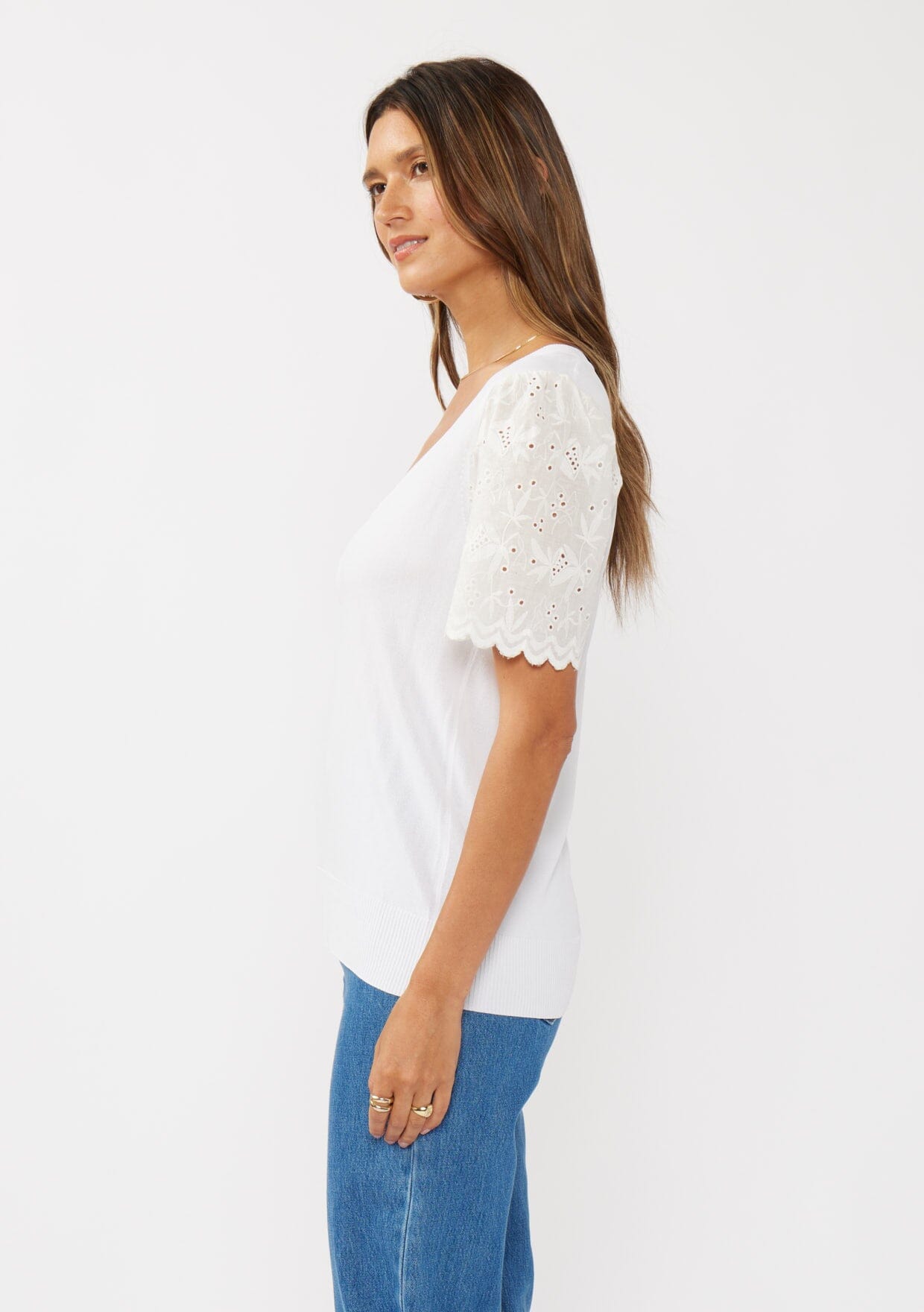 Grace Embroidered Eyelet Top
