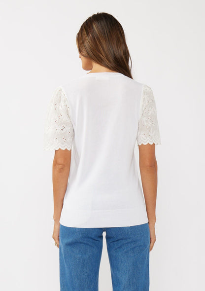 Grace Embroidered Eyelet Top