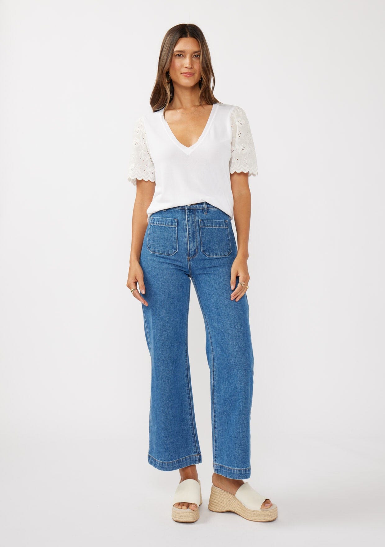 Grace Embroidered Eyelet Top