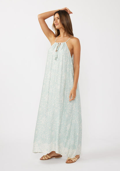Tidal Flow Halter Maxi Dress