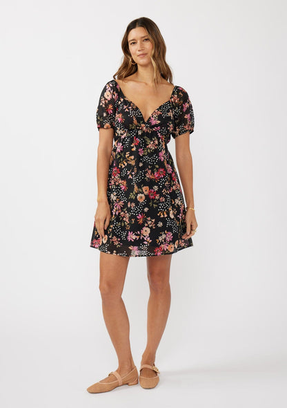 Garden Affair Puff Sleeve Mini Dress