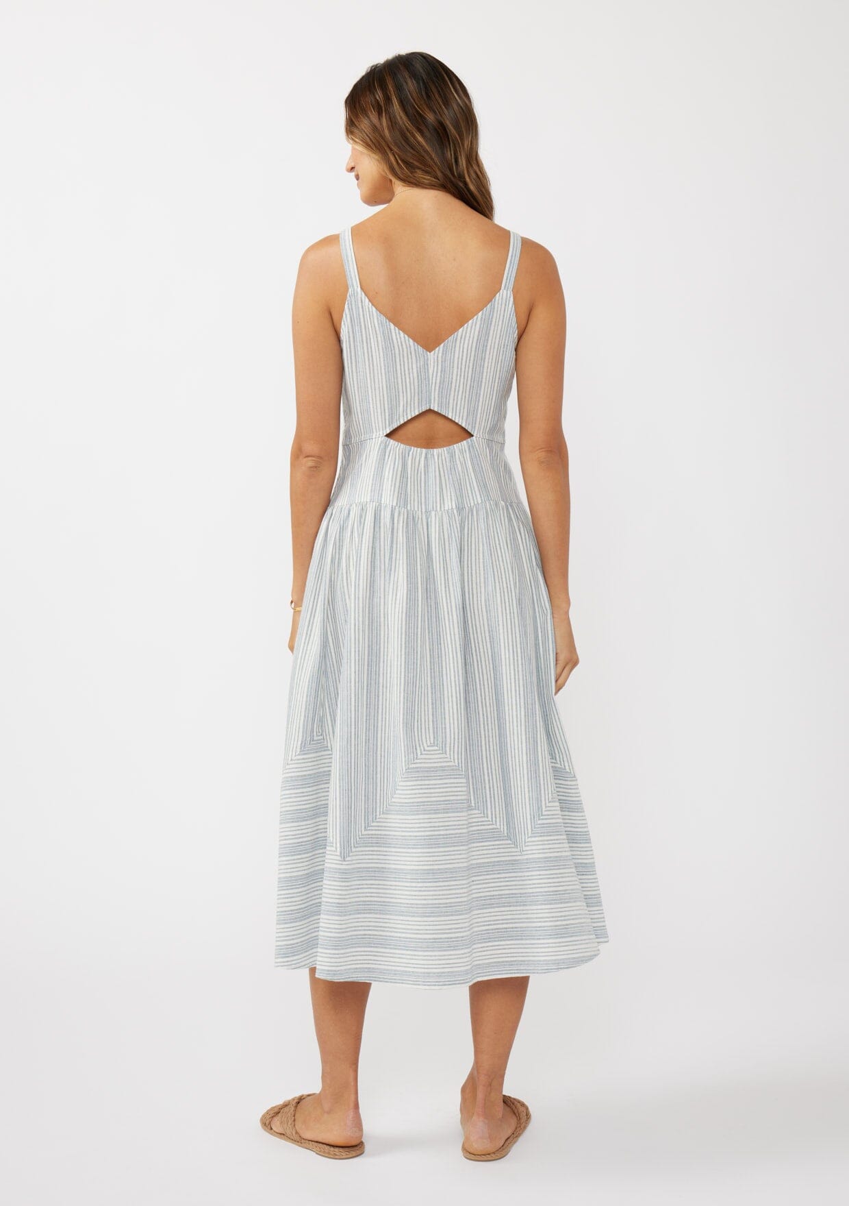 Nadia Striped Midi Dress
