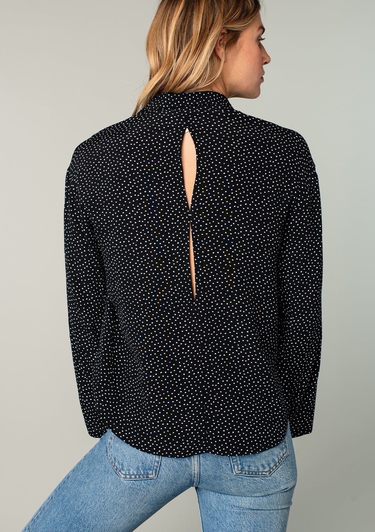 Bardot Button Up Polka Dot Blouse