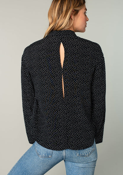 Bardot Button Up Polka Dot Blouse