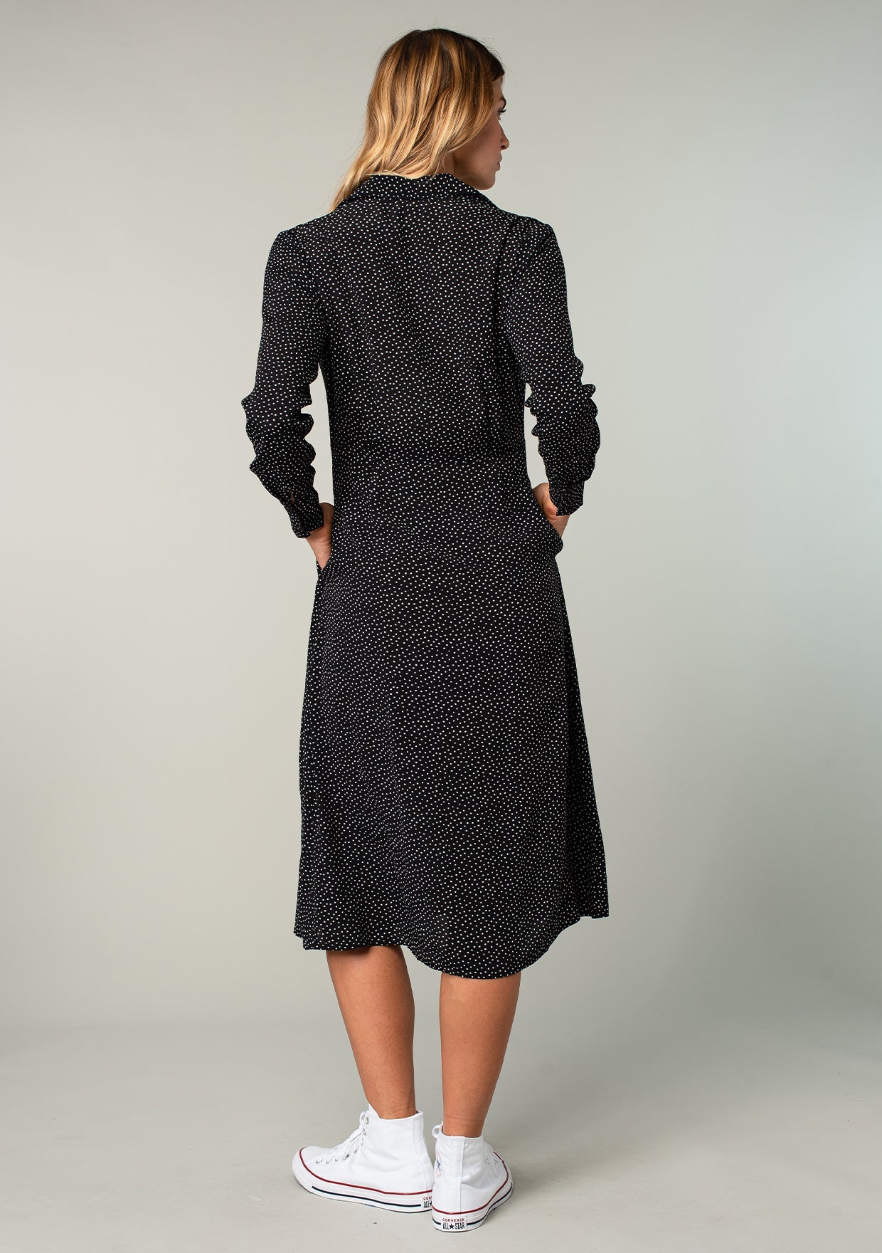 Bonjour Button Front Midi Dress