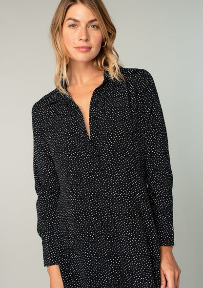 Bonjour Button Front Midi Dress