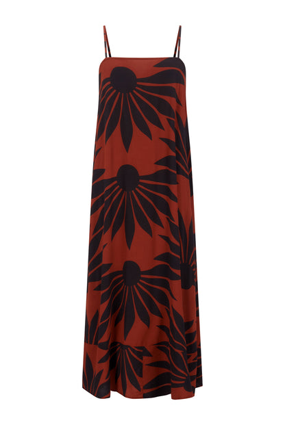 Lulubelle Dress In Chocolate Strawflower