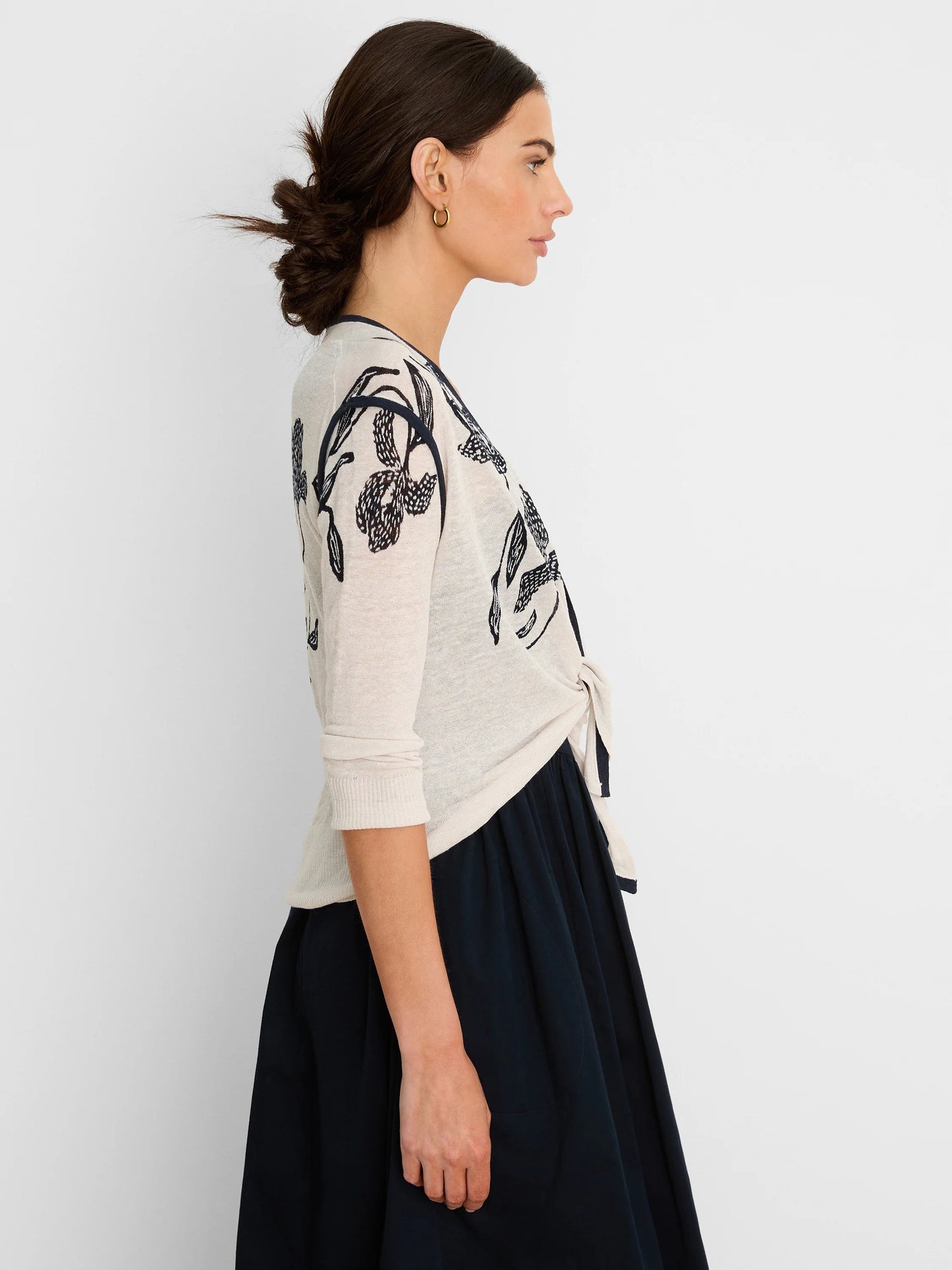 Inked Blooms 4-Way Cardigan