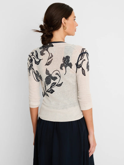 Inked Blooms 4-Way Cardigan