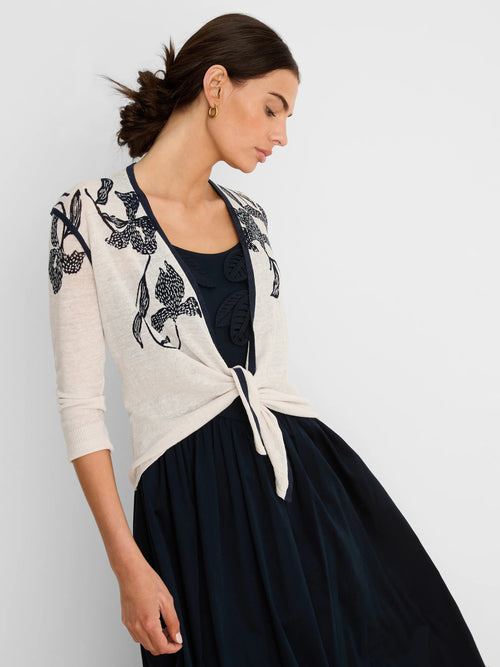 Inked Blooms 4-Way Cardigan