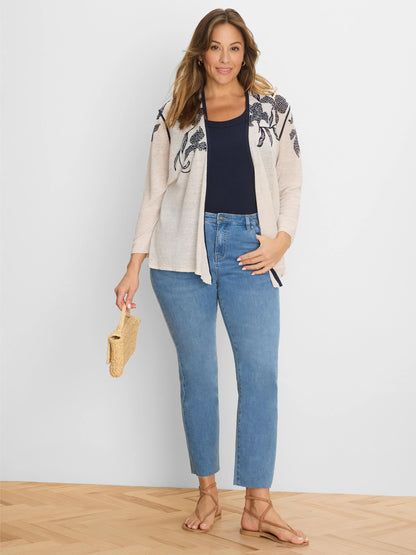 Inked Blooms 4-Way Cardigan