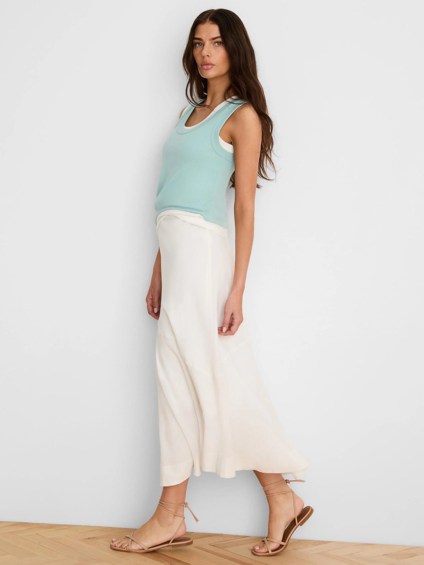 Long Engagement Rumba Linen Skirt