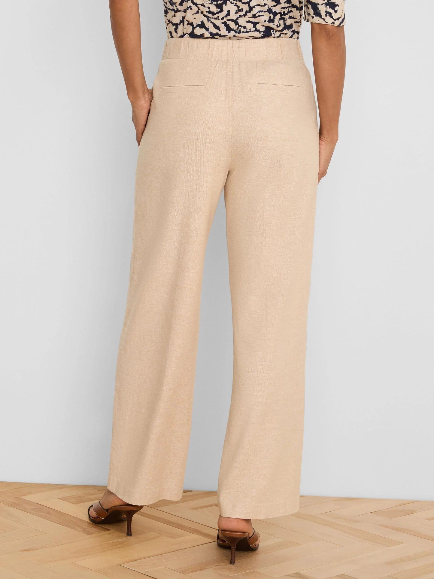 Lenox Wide Leg Stretch Linen Pant