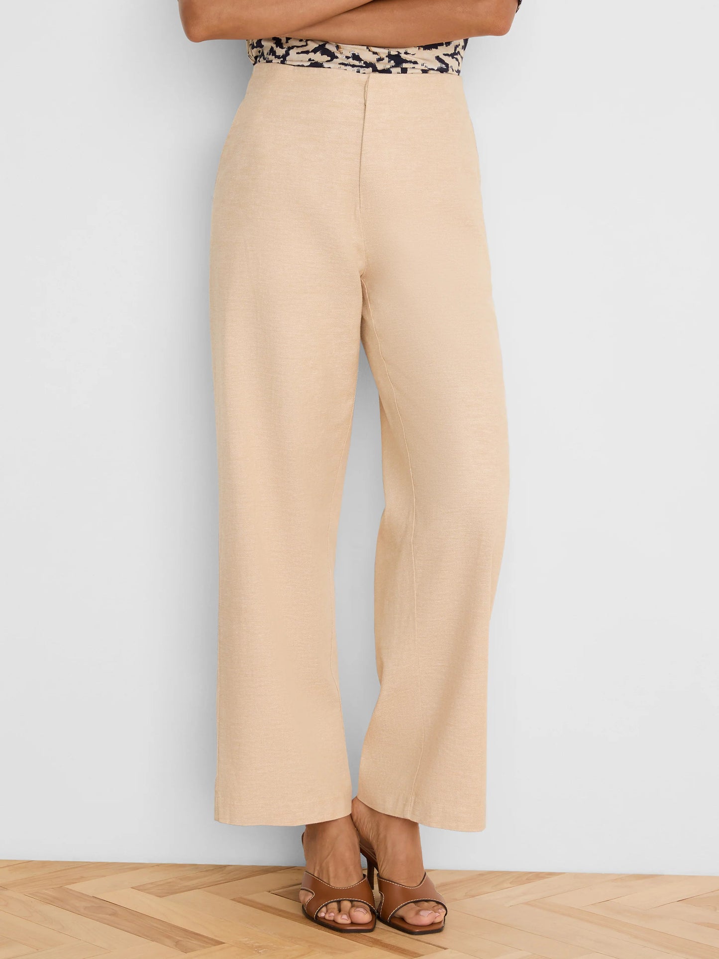 Lenox Wide Leg Stretch Linen Pant
