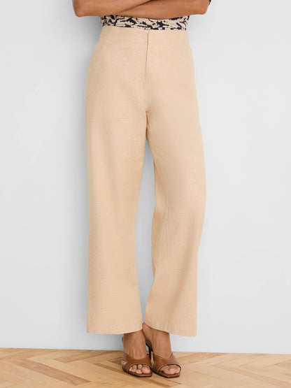 Lenox Wide Leg Stretch Linen Pant