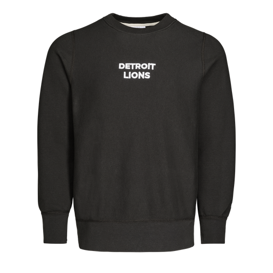 Detroit Lions Vintage Blackout  Natural Crewneck