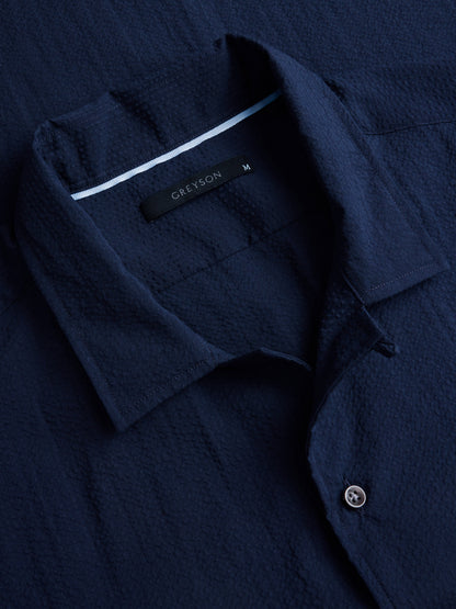 Rhodes Seersucker Camp Shirt