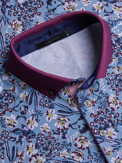 Desert Floral Short Sleeve Polo