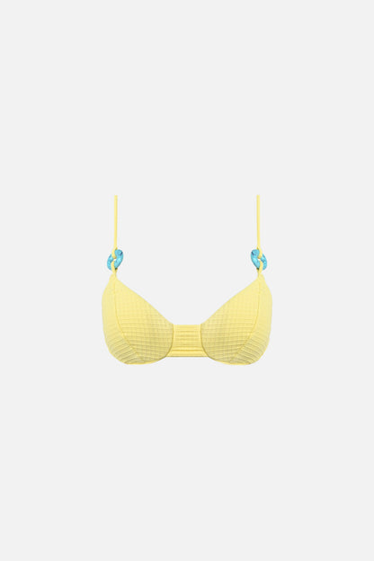 Maeve Charm Top — Lemon Waffle