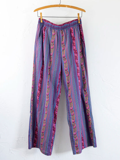 Mix & Match Cotton Pajama Pants - Retro Ribbons Navy