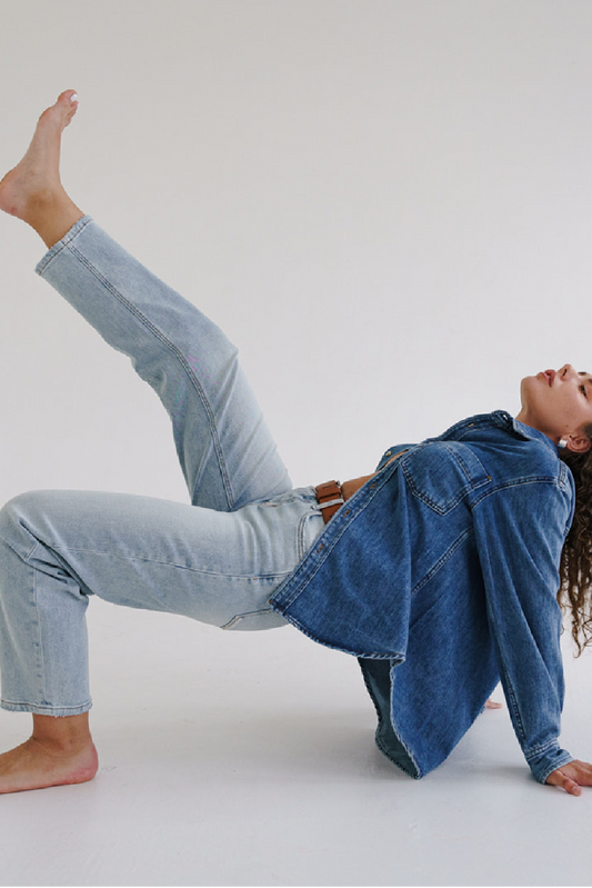 Noah High Rise Cropped Barrel Jeans Light Wash