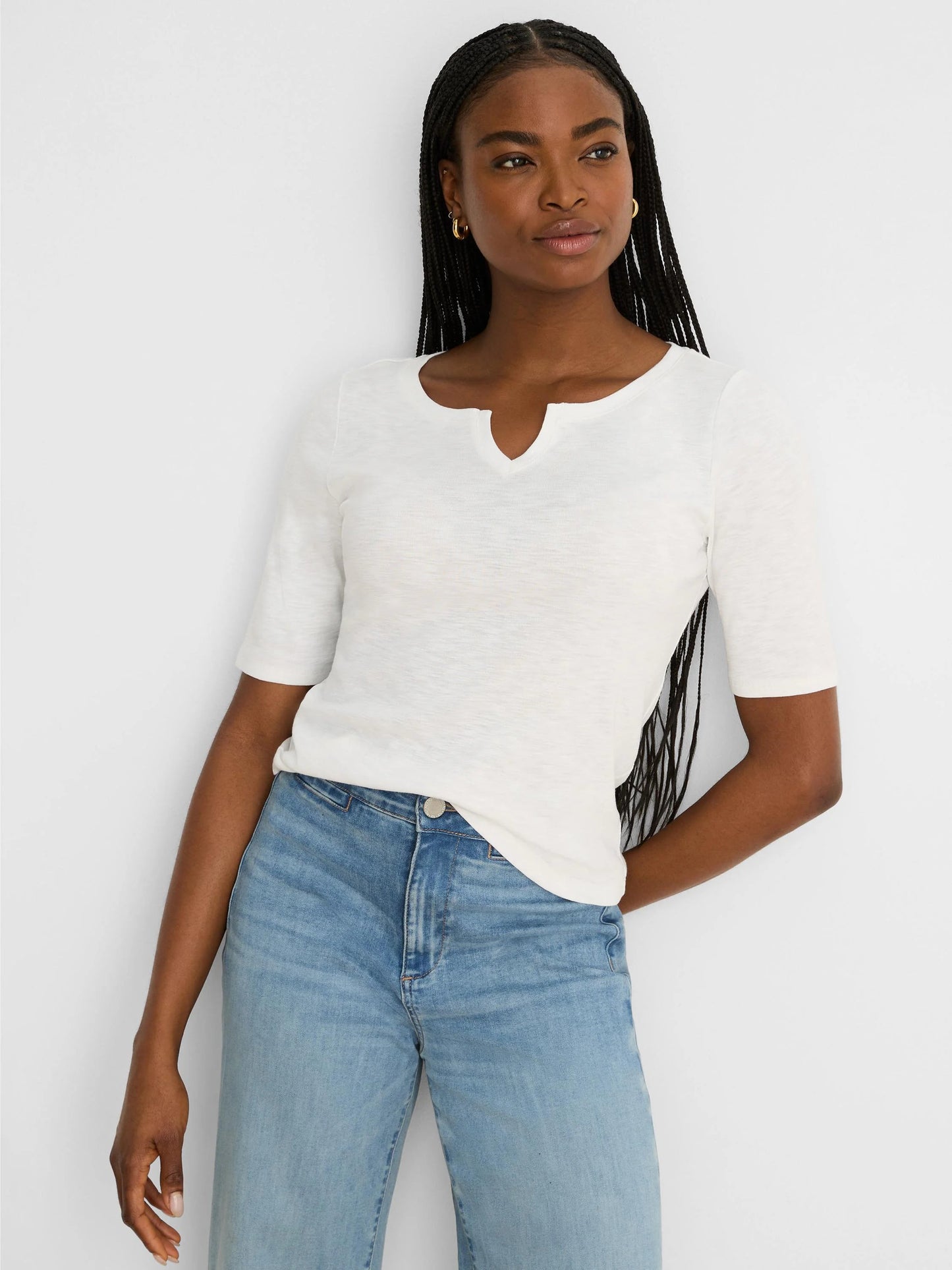 NZT Elbow Sleeve Notch Tee