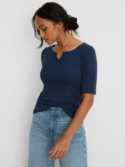 NZT Elbow Sleeve Notch Tee