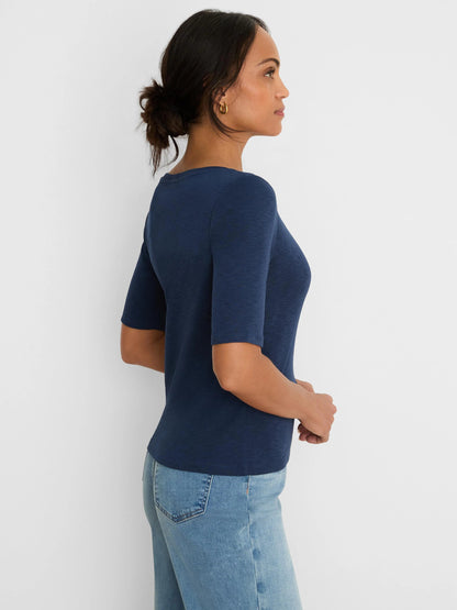 NZT Elbow Sleeve Notch Tee