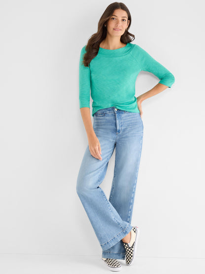 NZT 3/4 Sleeve Ballet Boat Tee