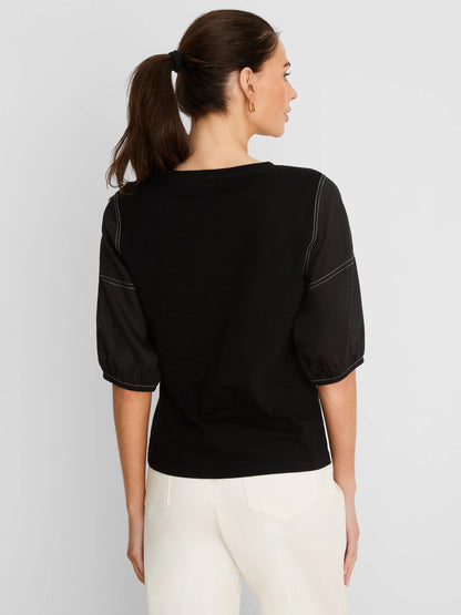 NZT Linen Sleeve Cotton Tee