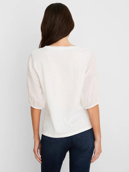 NZT Linen Sleeve Cotton Tee