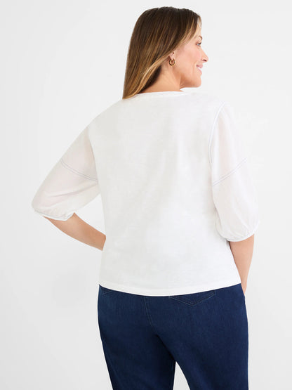 NZT Linen Sleeve Cotton Tee