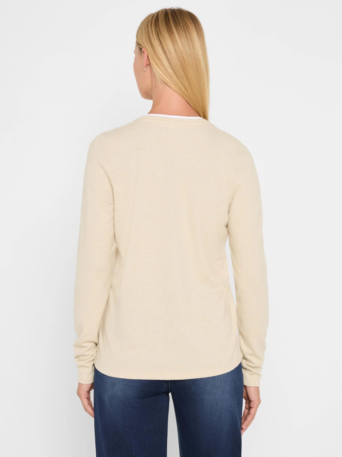 NZT Cozy Jersey Double Layer Split Neck Tee