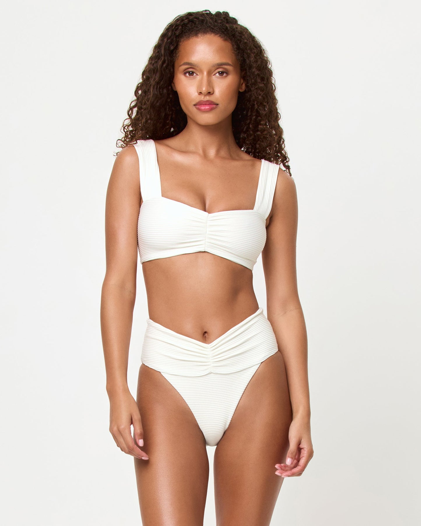 Bardot Bikini Bottom - Ribbed Cream