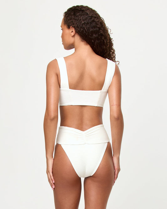 Bardot Bikini Bottom - Ribbed Cream